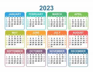 Раскраска календарь 2023 #25 #86198