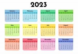 Раскраска календарь на 2023 год #23 #86231