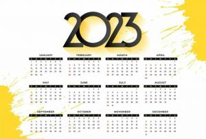 Раскраска календарь на 2023 год #30 #86238