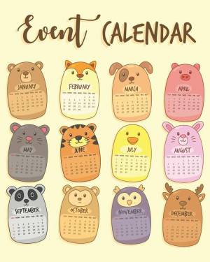 Раскраска календарь на 2023 год для детей #11 #86255