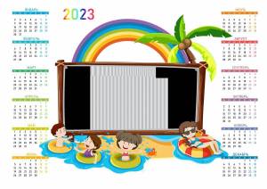 Раскраска календарь на 2023 год для детей #24 #86268