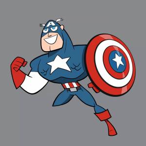 Раскраска капитан америка для детей #9 #86518
