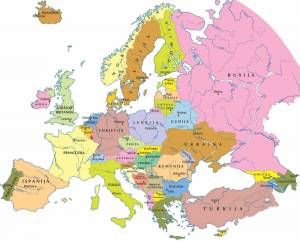 Раскраска карта европы #3 #86867