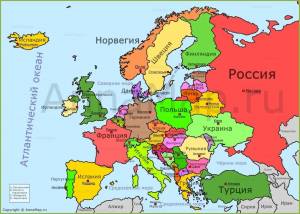 Раскраска карта европы #5 #86869
