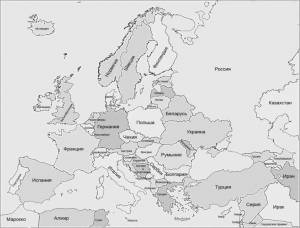 Раскраска карта европы #8 #86872