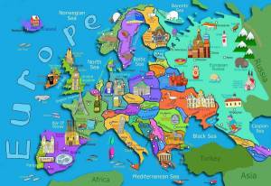 Раскраска карта европы #10 #86874