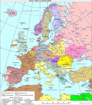 Раскраска карта европы #15 #86879