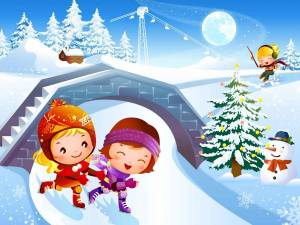 Раскраска картинка зима для детей #7 #87180