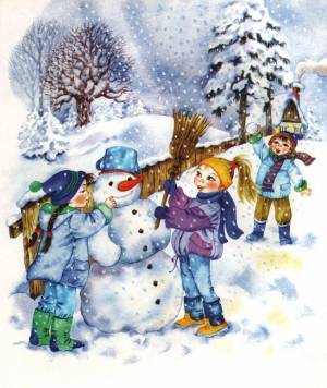 Раскраска картинка зима для детей #11 #87184
