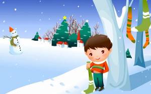 Раскраска картинка зима для детей #18 #87191
