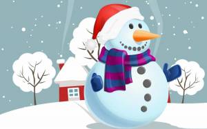 Раскраска картинка снеговик для детей #7 #87355