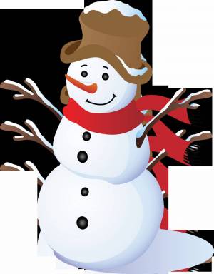 Раскраска картинка снеговик для детей #17 #87365