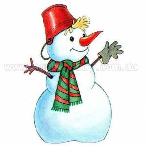 Раскраска картинка снеговик для детей #23 #87371