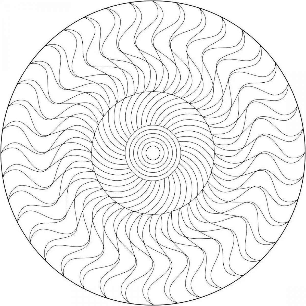 Как раскрашивать спиральную раскраску #8