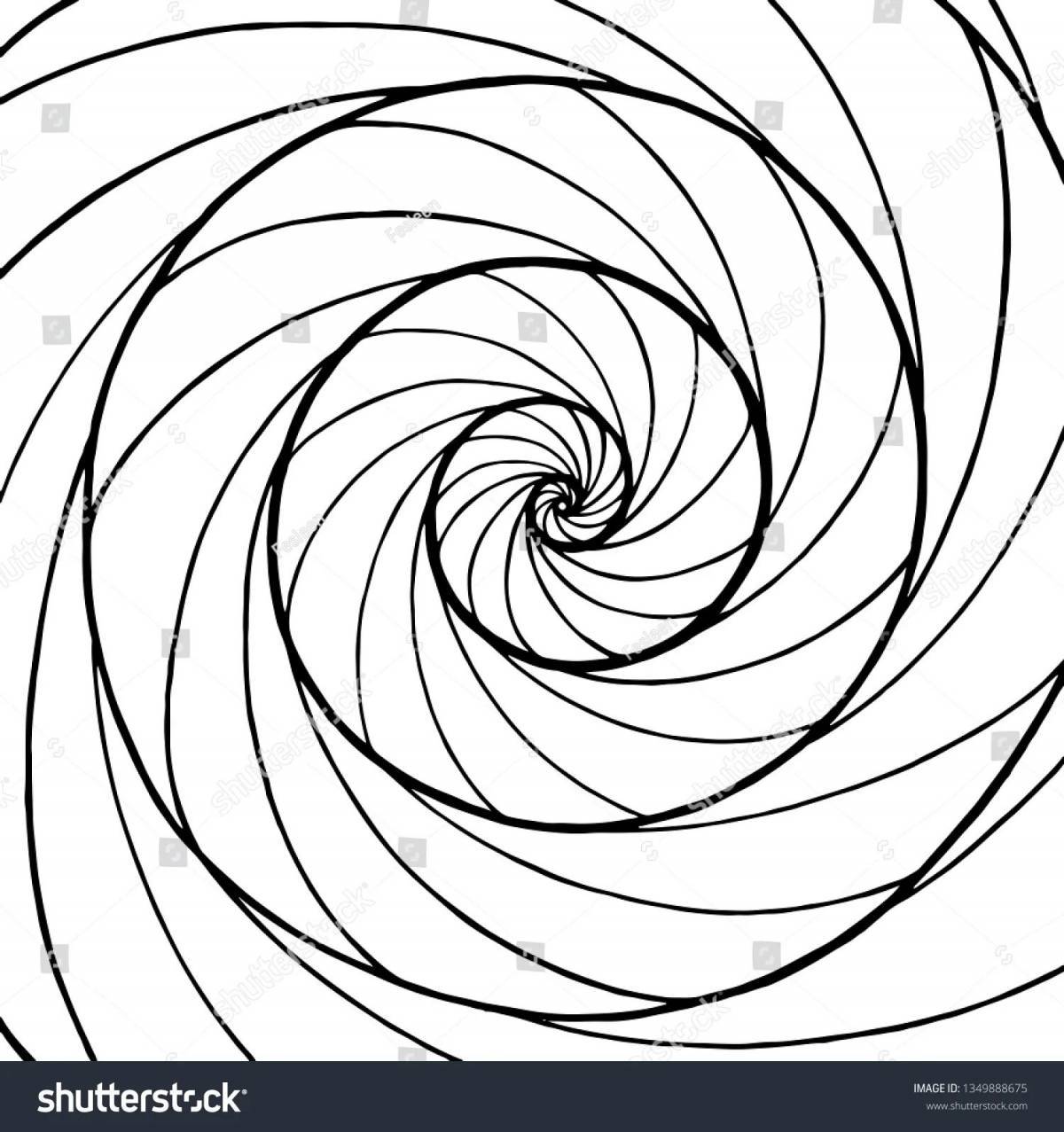 Как сделать спиральную раскраску #5