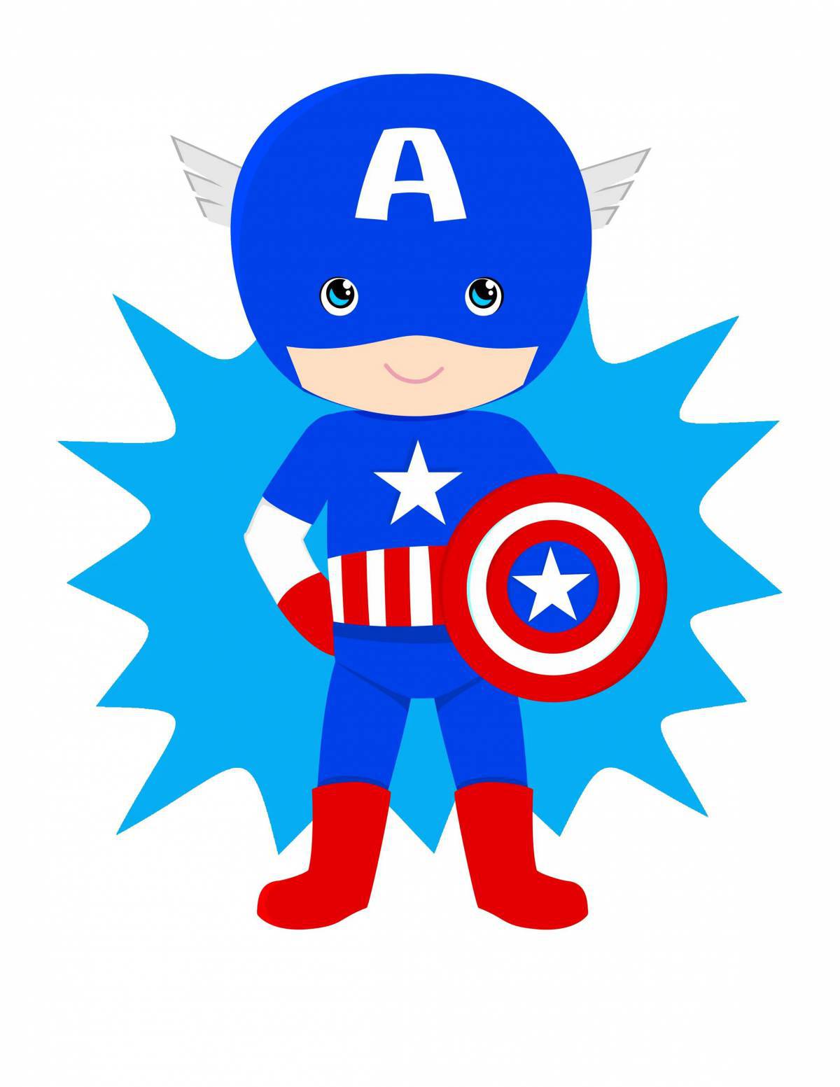 Капитан америка для детей #6