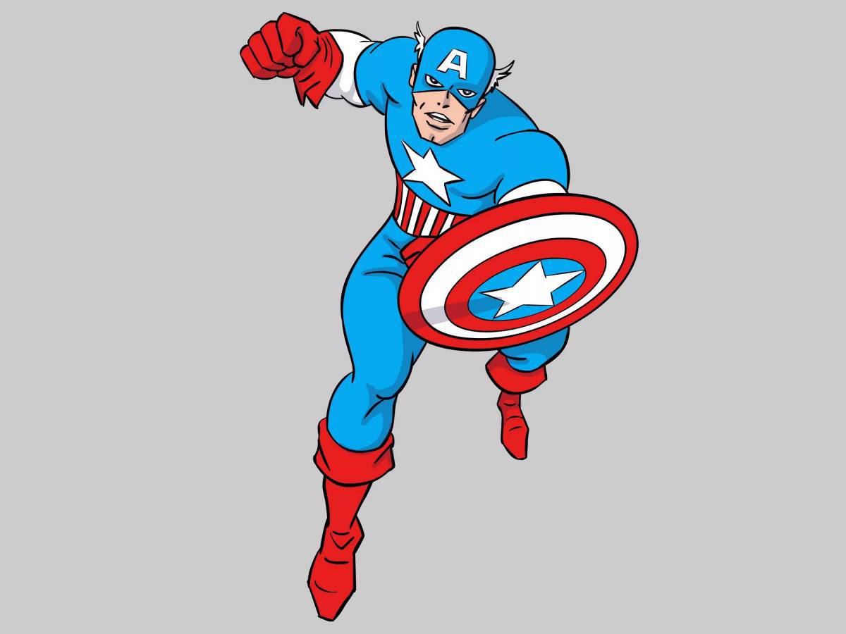Капитан америка для детей #10