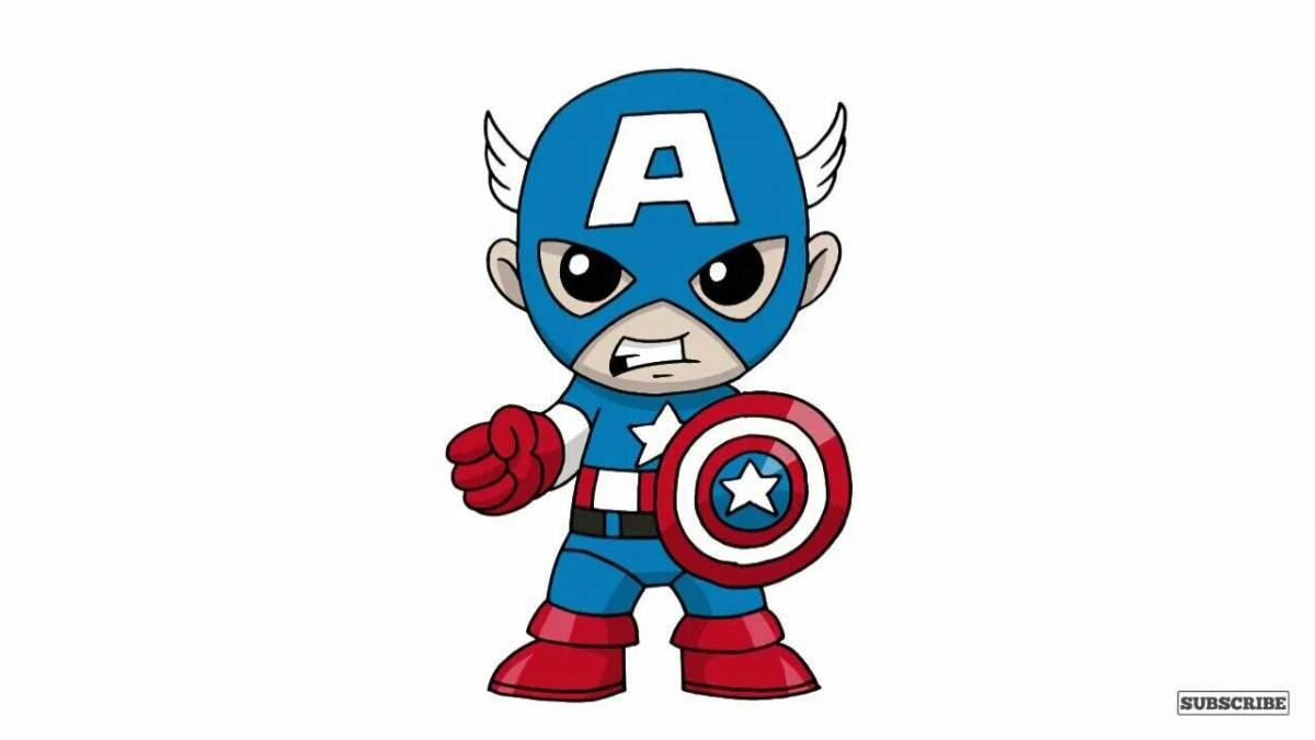 Капитан америка для детей #12