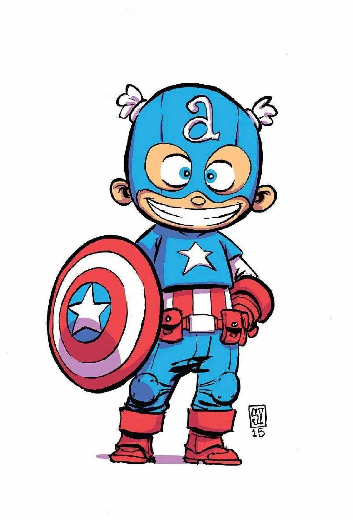 Капитан америка для детей #16
