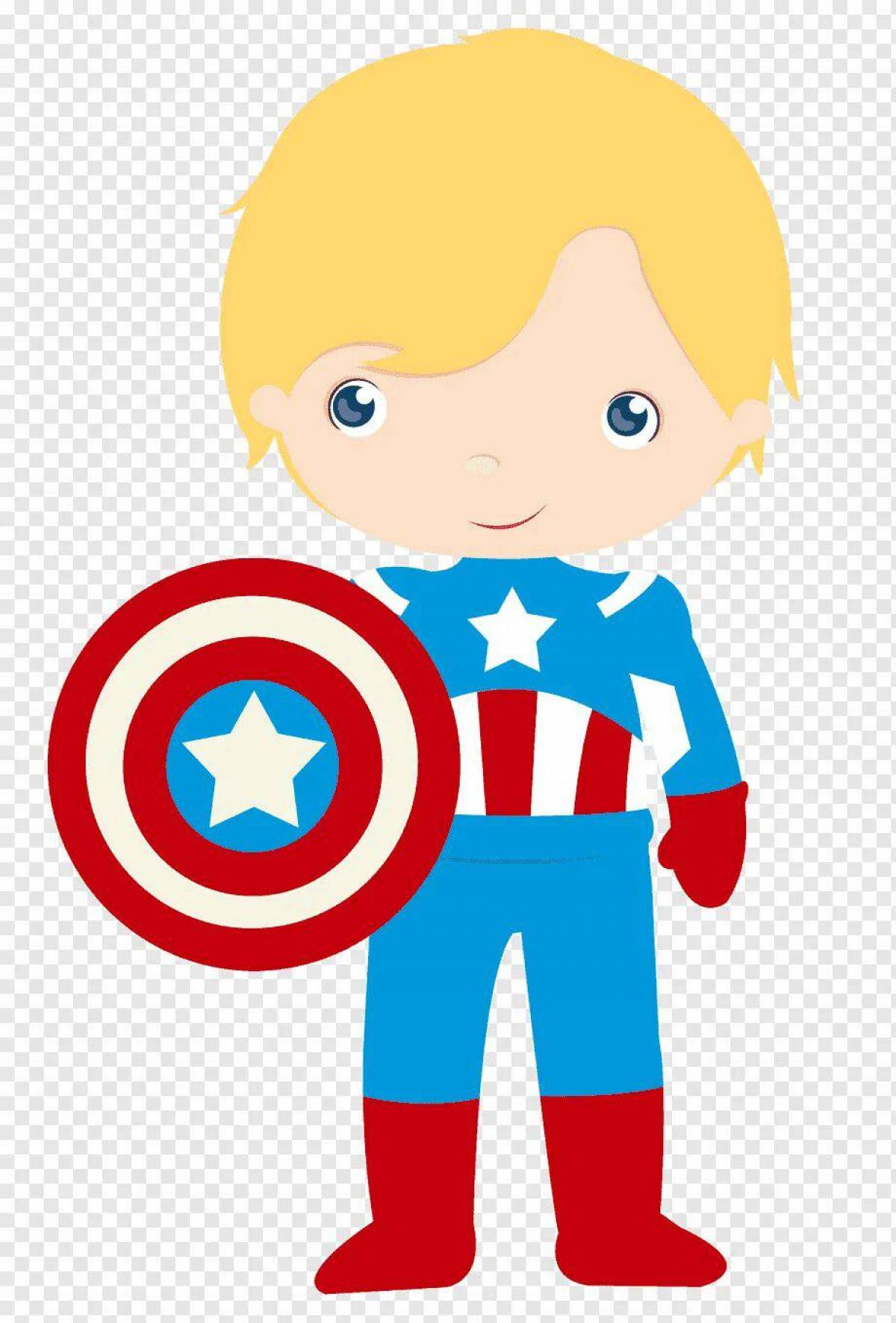 Капитан америка для детей #32