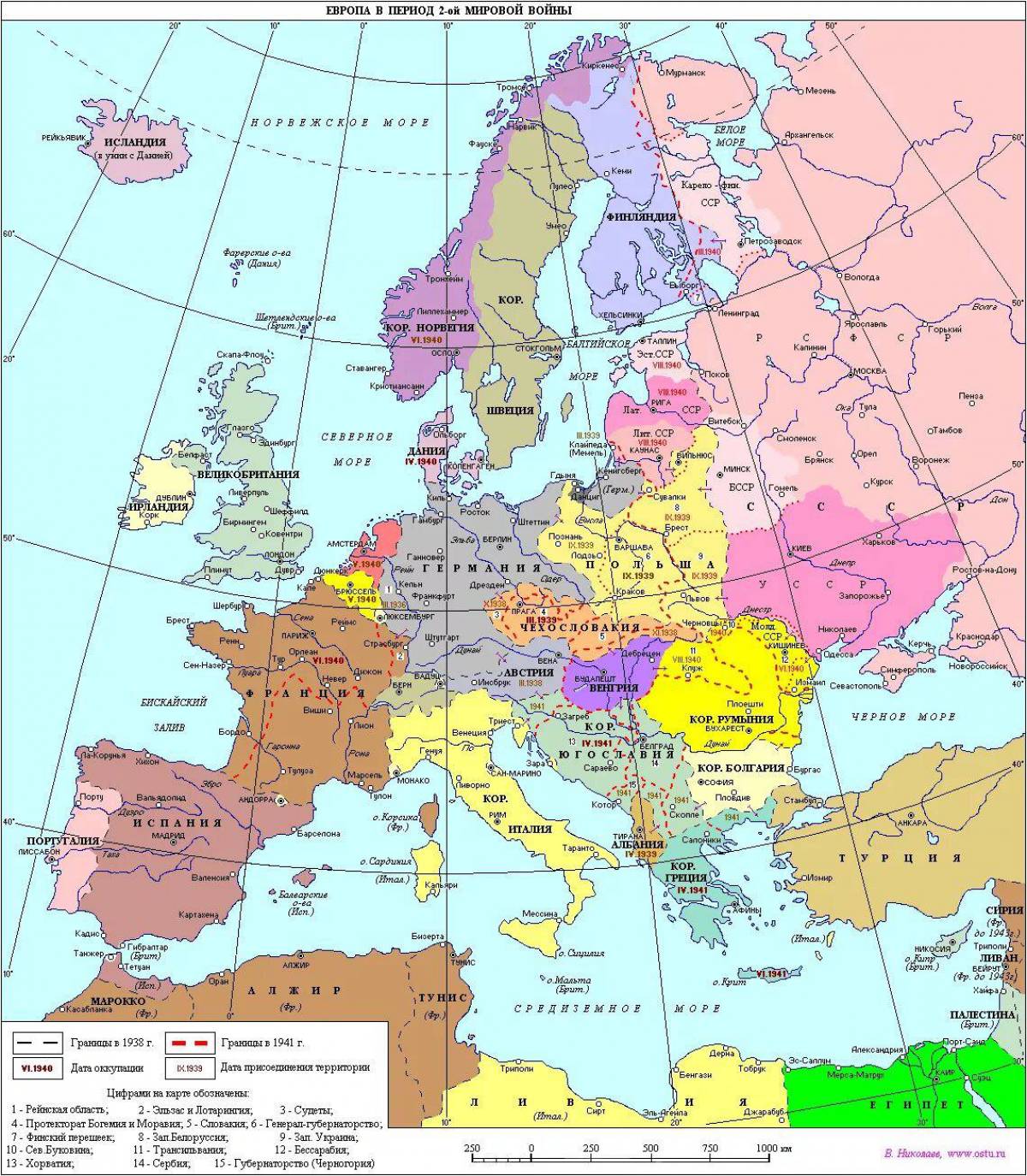 Карта европы #15