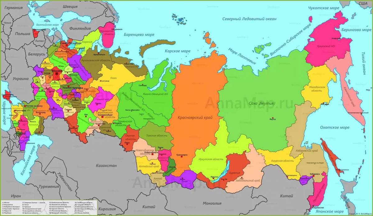 Карта россии #9