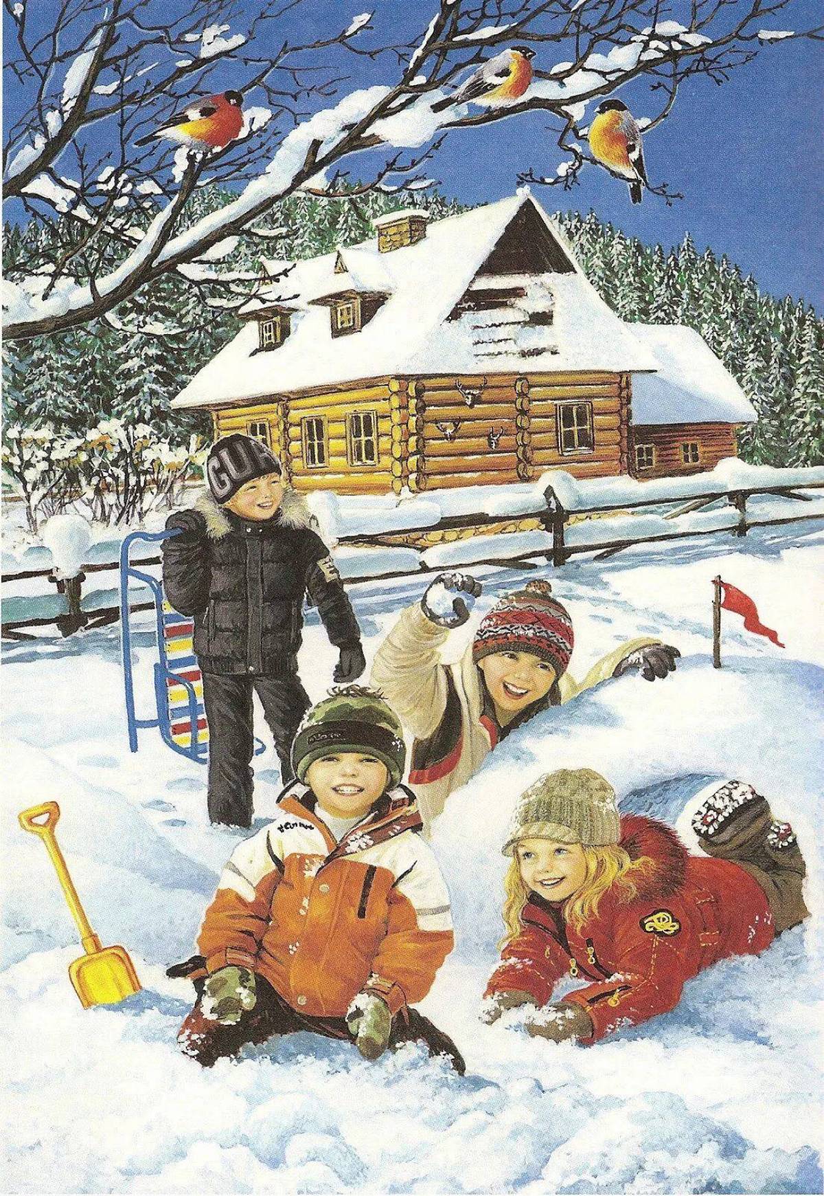 Картинка зима для детей #8