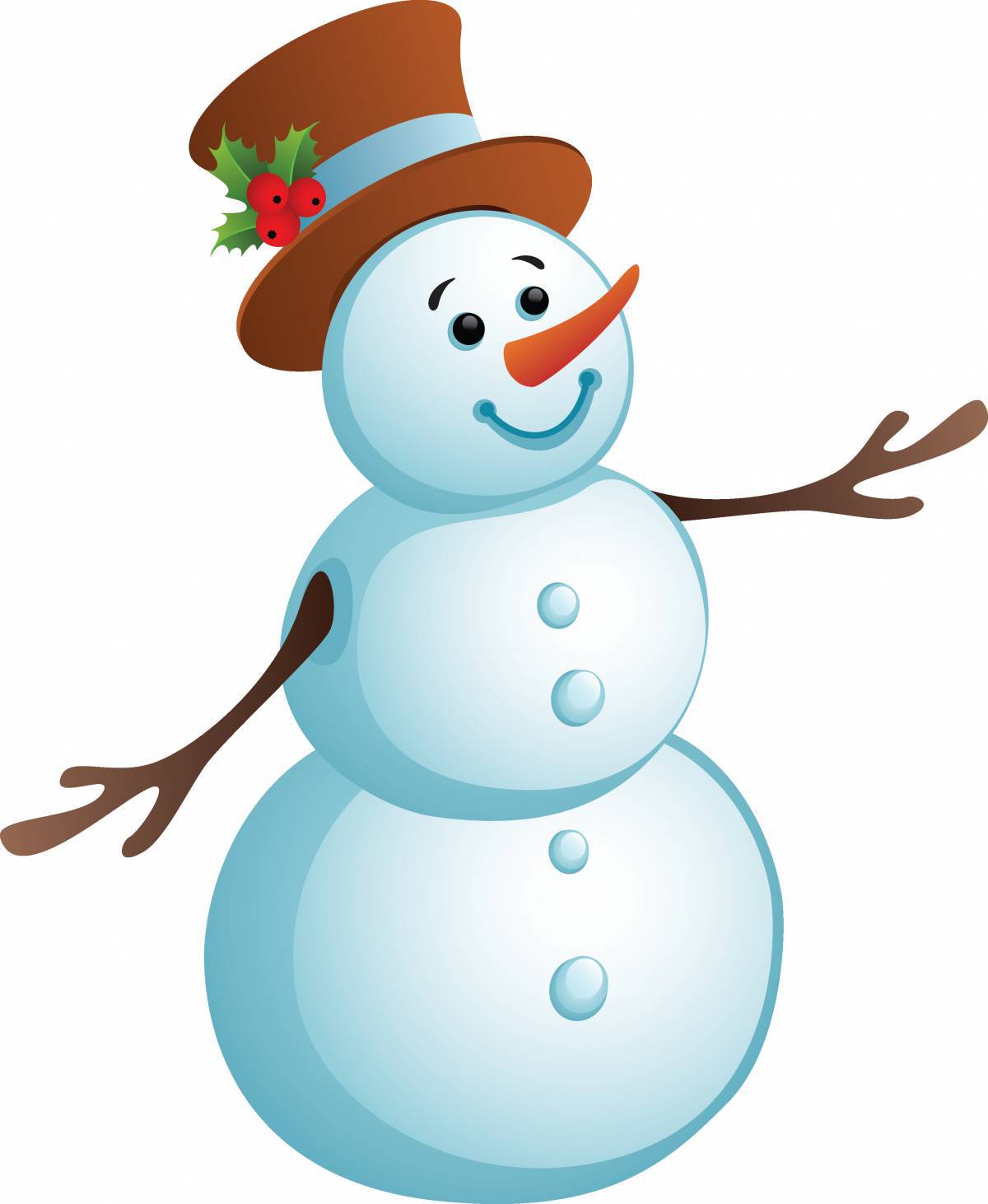 Картинка снеговик для детей #1