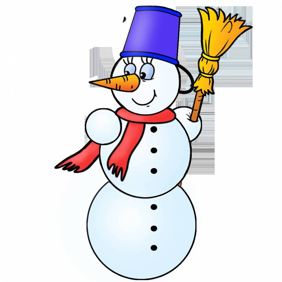 Картинка снеговик для детей #9