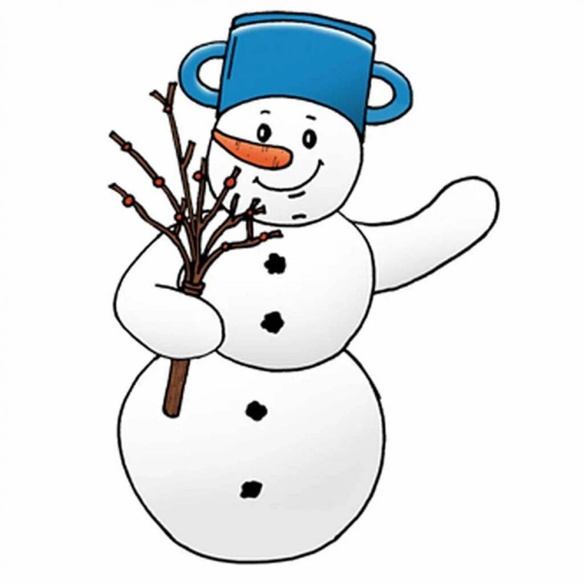 Картинка снеговик для детей #10