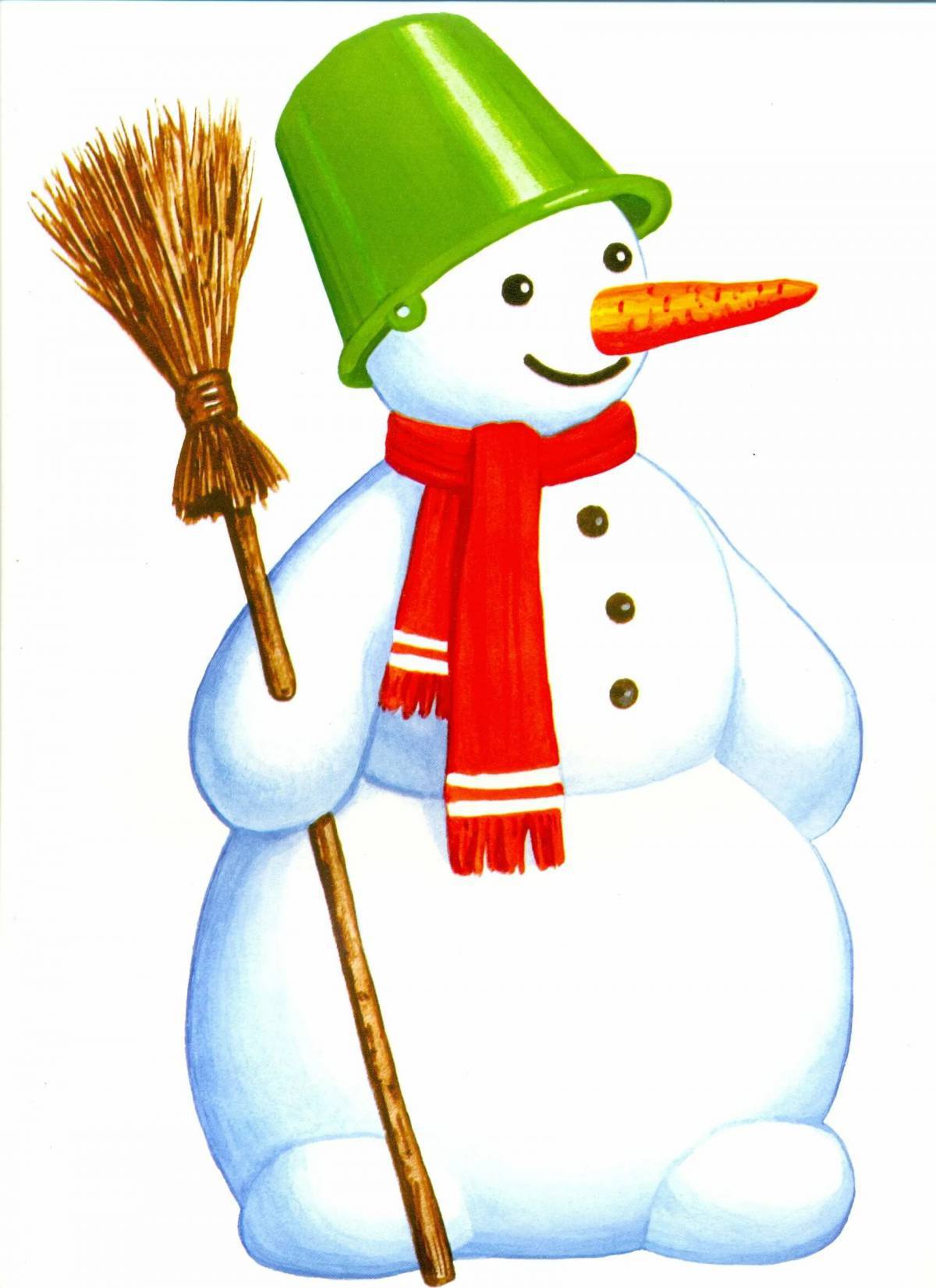 Картинка снеговик для детей #13