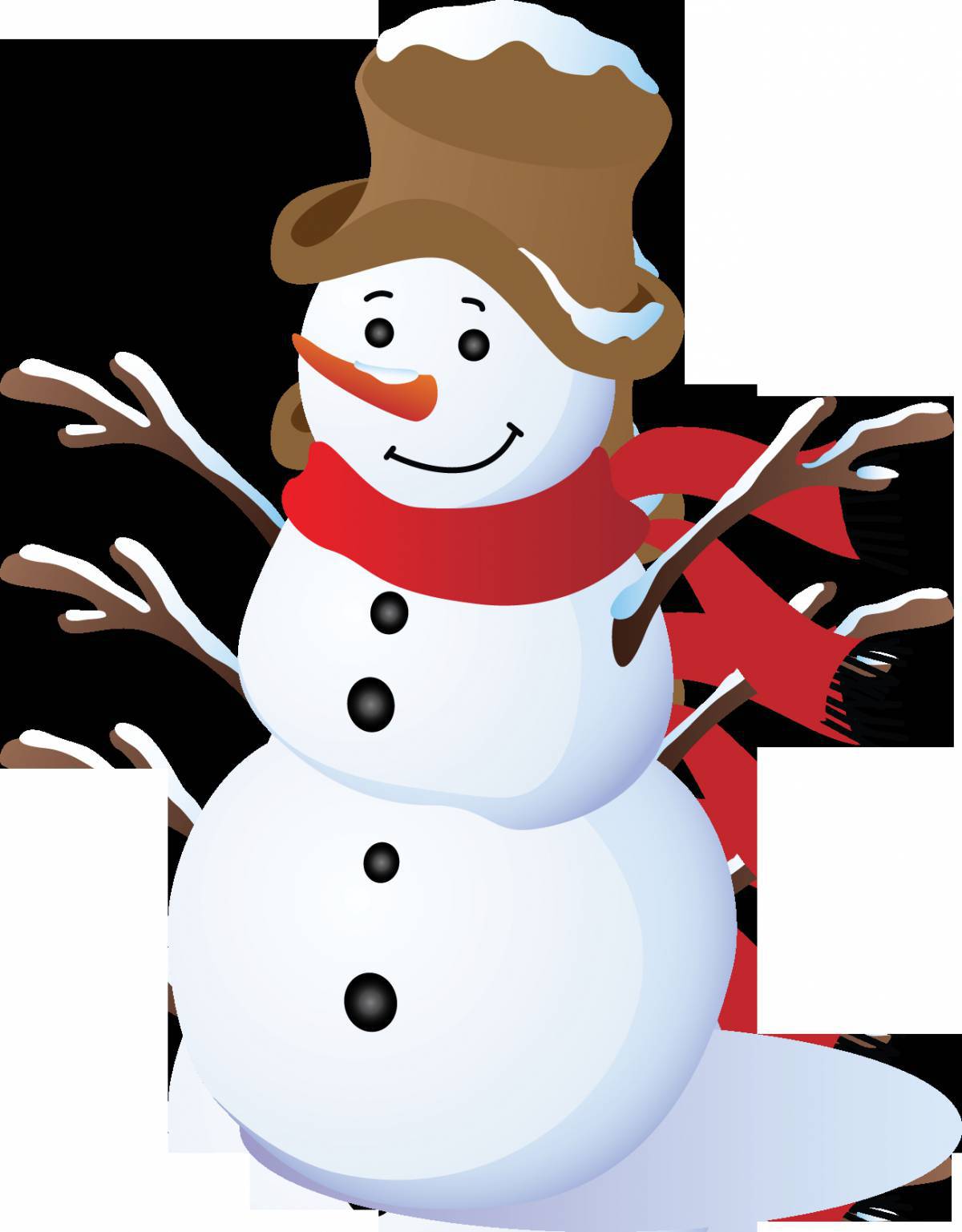 Картинка снеговик для детей #17