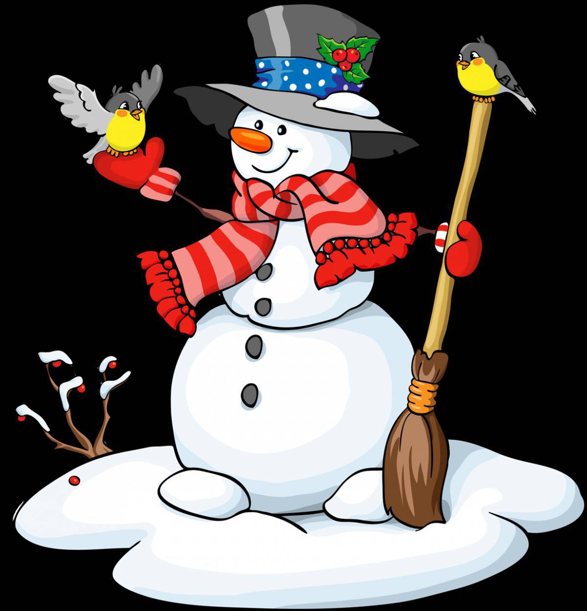 Картинка снеговик для детей #26