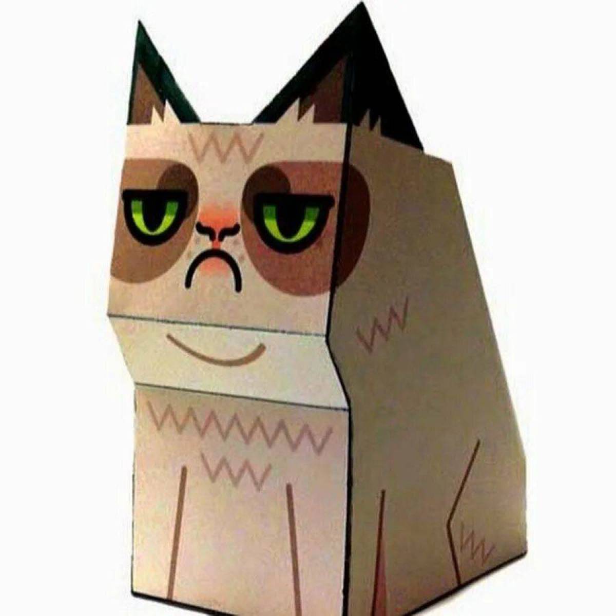 Как сделать кота из бумаги