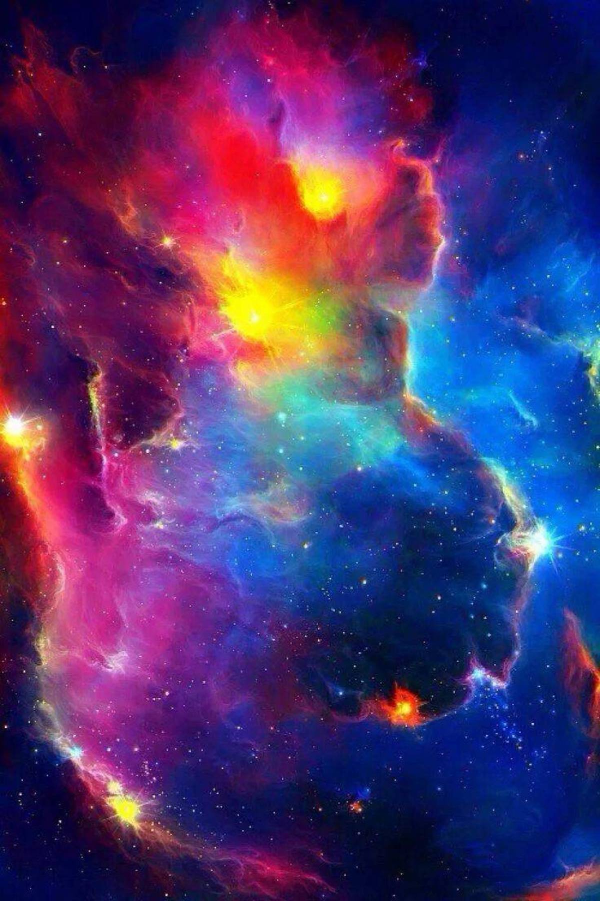 Цветной космос. Небула звезда. Яркий космос. Разноцветный космос. Туманности в космосе.