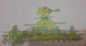 Раскраска кв 44 танк для детей #14 #89639