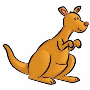 Раскраска кенгуру для детей #25 #89895