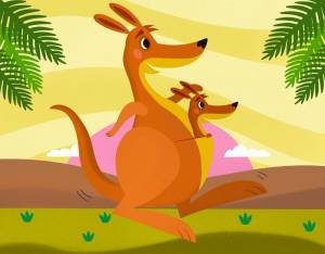 Раскраска кенгуру для детей #27 #89897
