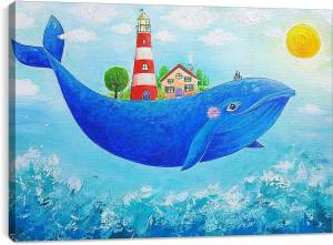 Раскраска кит для детей #20 #90616