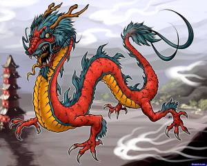 Раскраска китайский дракон #15 #90679