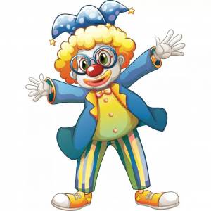 Раскраска клоун для детей #14 #90992