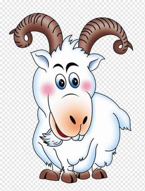 Раскраска коза для детей #9 #91461