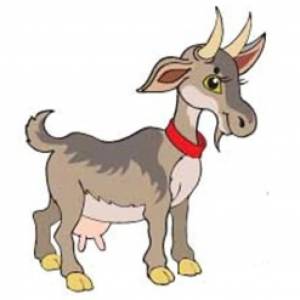 Раскраска коза для детей #11 #91463