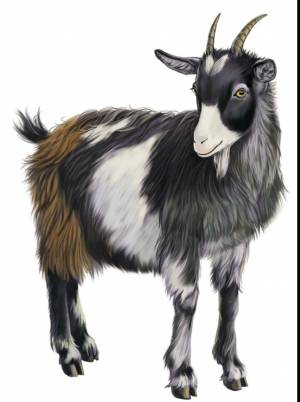 Раскраска коза для детей #12 #91464