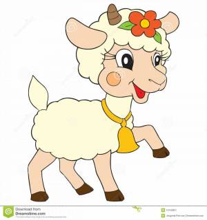 Раскраска коза для детей #13 #91465