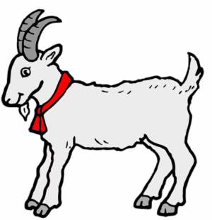 Раскраска коза для детей #21 #91473
