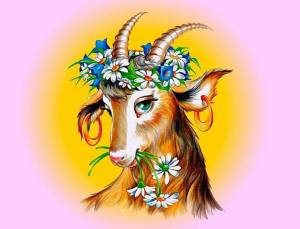 Раскраска коза для детей #23 #91475