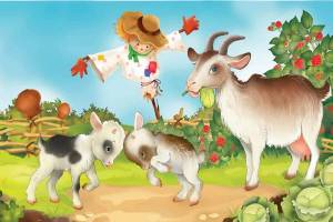 Раскраска коза для детей #24 #91476
