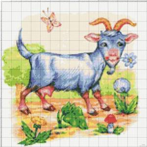 Раскраска коза для детей #28 #91480