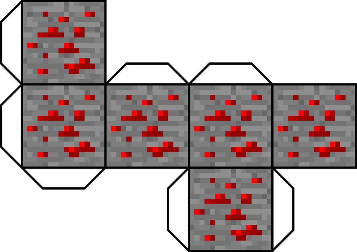 Развёртка блоков из МАЙНКРАФТА